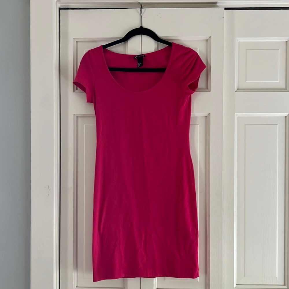 Casual pink tshirt dress